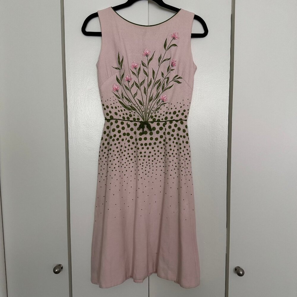 1960s Cover Girl of Miami Pink Linen Dress